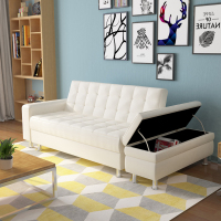 奥古拉简约多功能沙发床两用可折叠客厅双人小户型皮艺带收纳沙发组合