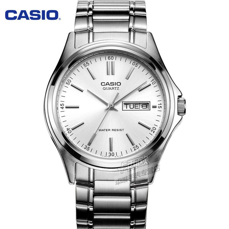 卡西欧casio男士表 钢带防水时尚商务休闲石英手表