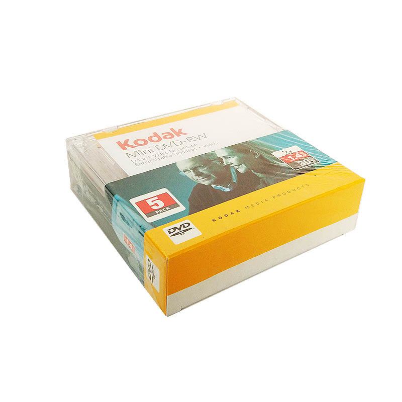 柯达Kodak 原装 8厘米 DVD-RW小盘 30分钟 光盘摄像机兼容 1.4GB 空白刻录光盘 5片装图片