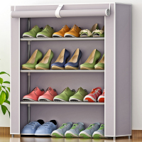 艾格调简易防尘鞋架 加厚无纺布鞋柜 创意组合3层鞋橱