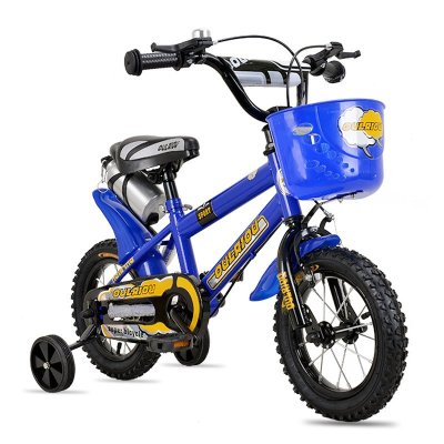欧莱欧儿童自行车14寸豪华款蓝色带礼品