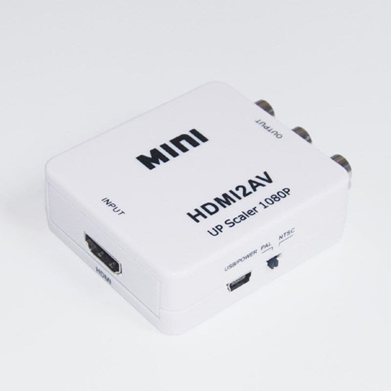 HDMI转AV转换器连接线 HDMI转RCA HDMI转CVBS支持大麦盒子支持各种网络高清1080P播放全国捷稀JCG图片