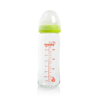 贝亲(Pigeon)玻璃奶瓶 宽口径玻璃奶瓶 贝亲奶瓶 宝宝喂养用品 240ml绿色AA70