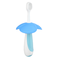 日康婴幼儿乳牙刷宝宝硅胶软毛训练护齿牙刷儿童乳牙牙刷1-2-3岁 硅胶乳牙刷RKX4025蓝色