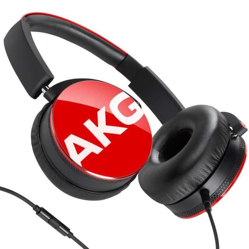 爱科技（AKG）Y50 便携头戴式耳机 重低音 线控耳麦 立体声耳机 HIFI音乐耳机 手机通用 红色图片