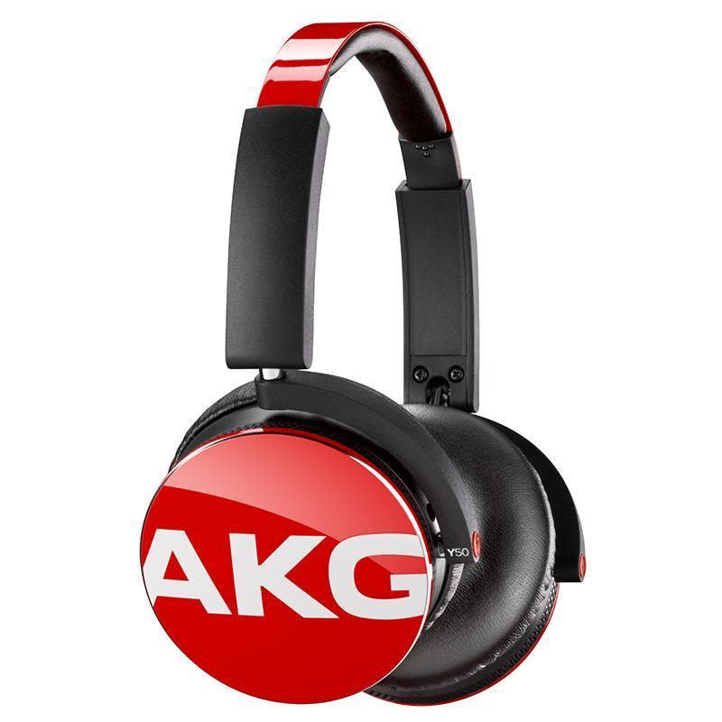爱科技（AKG）Y50 便携头戴式耳机 重低音 线控耳麦 立体声耳机 HIFI音乐耳机 手机通用 红色图片
