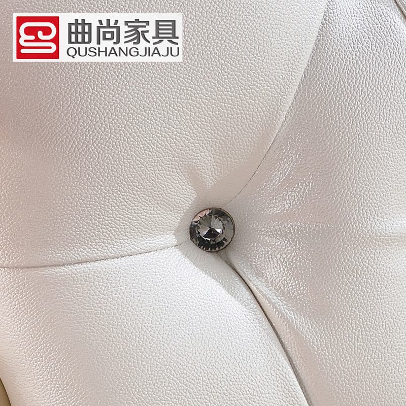 曲尚（Qushang）床 欧式真皮床 双人床1.8米 1.5米公主床家具 法式床 婚床图片