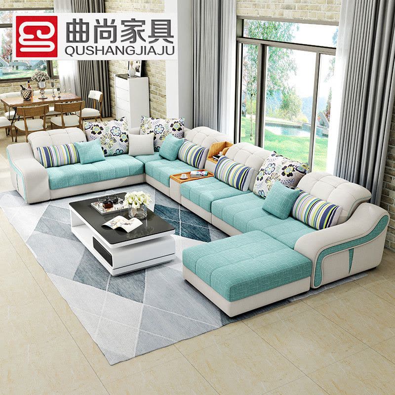 曲尚（Qushang）沙发 布艺沙发 客厅家具 简约现代沙发 升级版图片