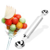 全不锈钢双头水果挖球器雪糕勺双孔冰激凌勺家居实用创意工具