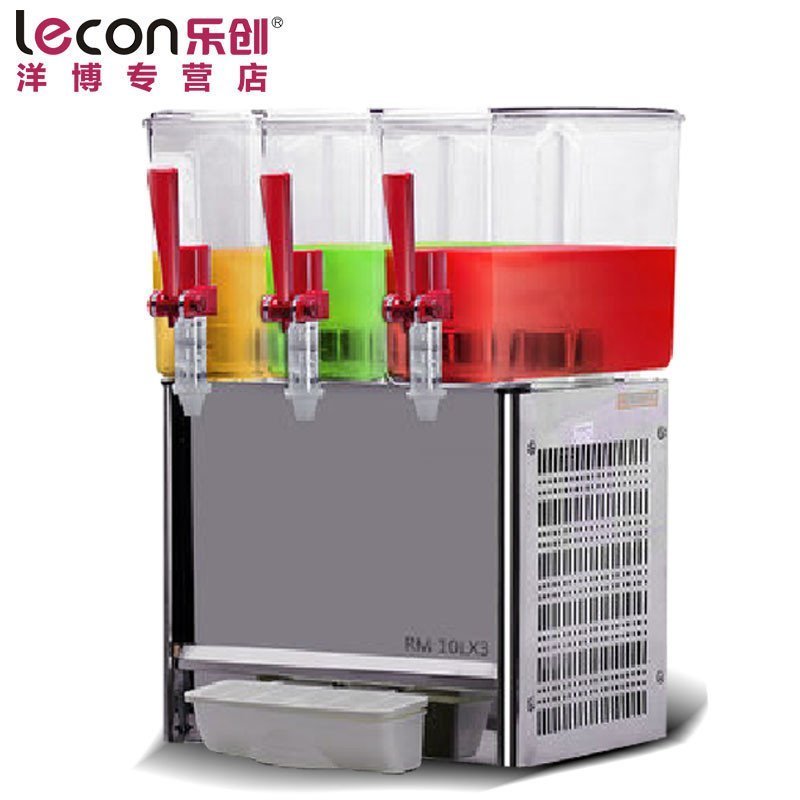 lecon/乐创洋博 三缸冷热饮料机 冷饮机 商用自动三缸饮料机 果汁机奶茶机 冰吧奶茶设备