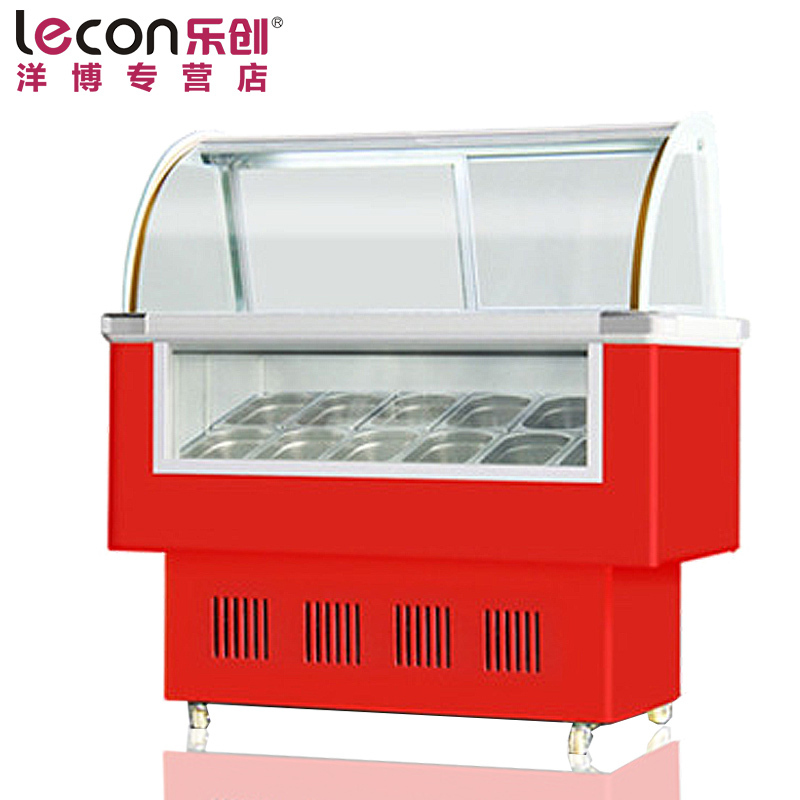 lecon乐创洋博8桶12盒冰激凌柜展示柜商用硬质冰淇淋展示柜冷冻柜雪糕
