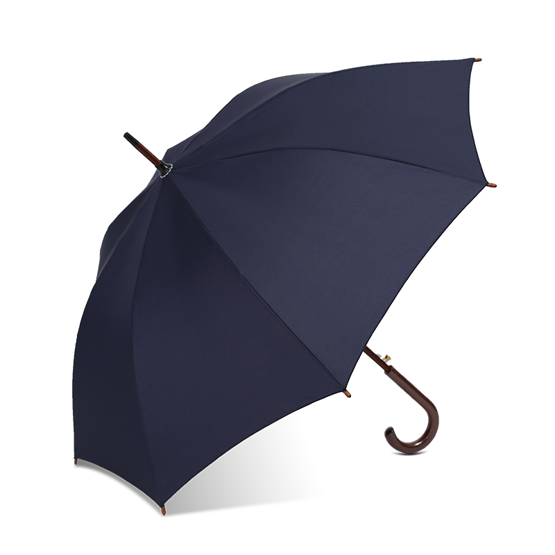 天堂伞纯色长柄雨伞复古木柄伞广告伞定制定做长柄雨伞印logo弯柄太阳伞