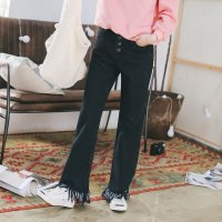 新款女装韩版时尚宽松 直筒牛仔裤牛仔裤女