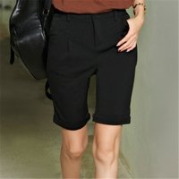 2016女士西装短裤黑色外穿打底休闲裤