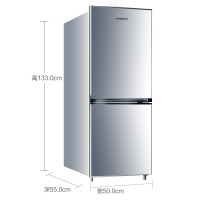 双鹿(SONLU) BCD-160CK闪白银 160升双门双门经济 实惠 家用 租房 实用型冰箱 小型电冰箱冷藏冷冻