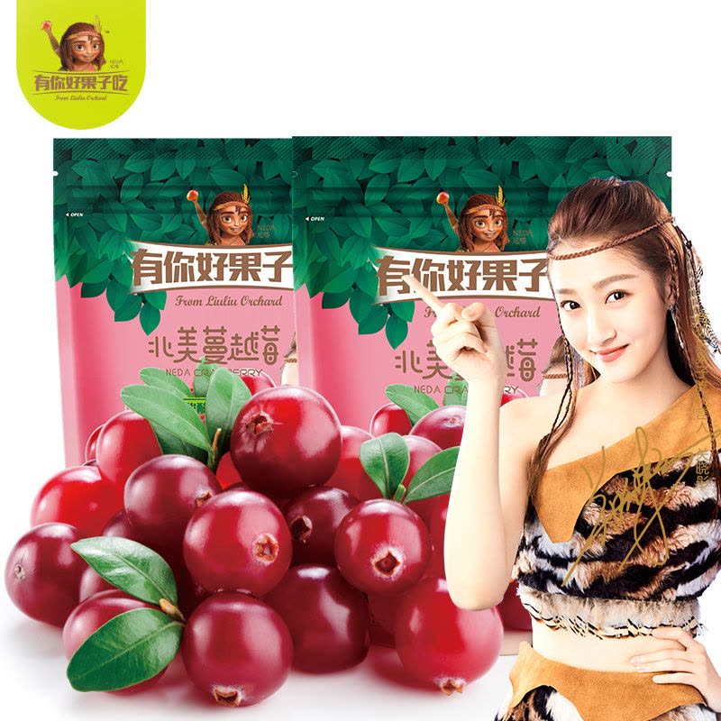 【有你好果子吃】 蔓越莓干100g*2袋 休闲零食甜蜜饯果脯水果干图片