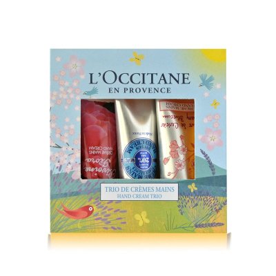 L'occitane/欧舒丹护手霜套装 樱花+乳木果+牡丹护手霜30ml*3