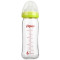 贝亲(PIGEON)宝宝宽口径玻璃奶瓶240ML配M号奶嘴 3-6个月婴儿宽口径玻璃奶瓶 婴儿玻璃奶瓶 绿色 AA70