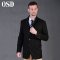 OSD奥斯迪男士西服外套男休闲西装中长款羊毛修身中年商务条纹28B122R-9901
