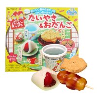 日本食玩知育果子手做DIY儿童食玩5件套装（汉堡+甜甜圈+午餐便当+鲷鱼烧+寿司过家家做饭零食玩具无毒可吃