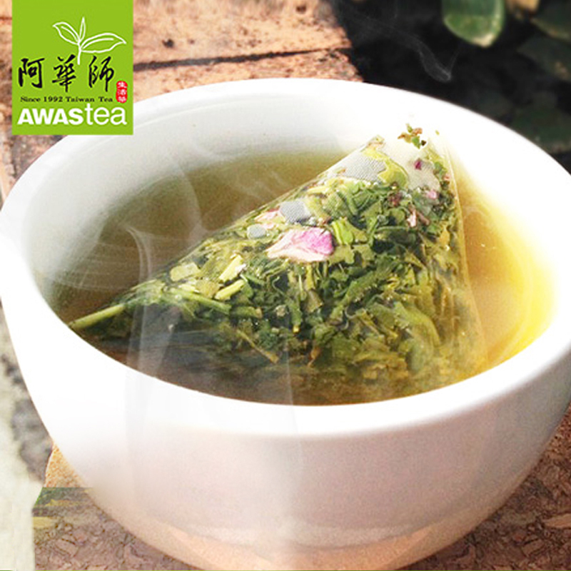 阿华师 台湾进口 进口原味黄金超油切绿茶港澳台 18入 4盒装 288三角立体茶包 绿茶 下午茶 阿華師 休闲零食
