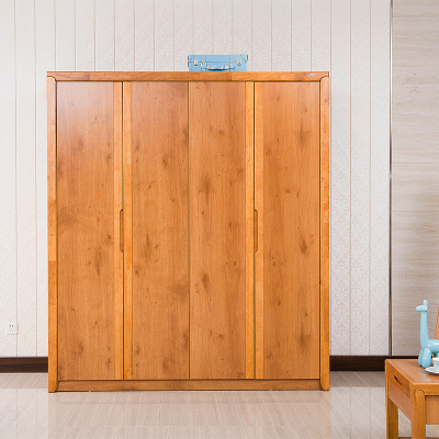 豪迈 衣柜 黄橡木色板木衣柜E-D001-4-Z01
