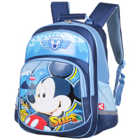 迪士尼(Disney)小学生书包1-4年级米奇儿童双肩背包卡通包 SM80904藏青送笔盒
