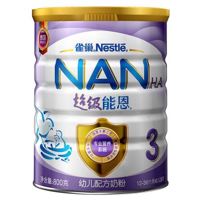 雀巢（Nestle）超级能恩幼儿配方奶粉3段800g/克 1罐
