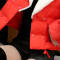 歌诺瑞丝2017女装新款韩版修身显瘦翻领加厚短款羽绒棉服女8889B