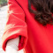 歌诺瑞丝2016女装新款韩版中长款简约马蹄袖毛呢大衣外套女8897