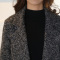 歌诺瑞丝2017女装新款韩版保暖加厚羊羔毛茧型毛呢大衣外套女A13