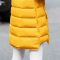 歌诺瑞丝2017冬季女装新款韩版修身显瘦中长款大码加厚军工装针织连帽棉服外套女1516