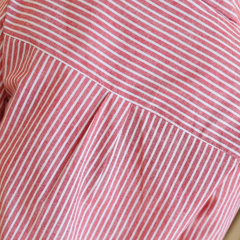 歌诺瑞丝2017秋季女装新款韩版宽松百搭修身条纹格子衬衫女8868图片