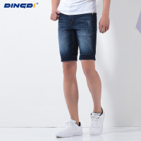 鼎的(Dingdi)2016夏季新款男士牛仔短裤深色薄款修身直筒中裤男五分裤