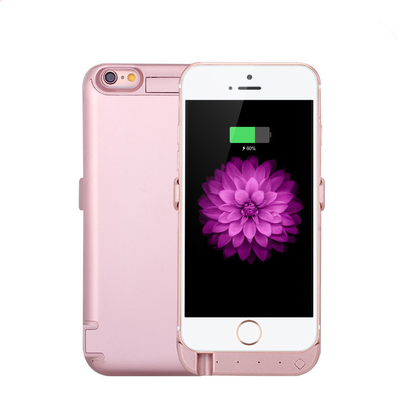 鸿伟科 iPhone6S plus背夹电池充电宝手机壳背夹式 苹果6plus移动电源5.5寸 5.5寸背夹-黑色
