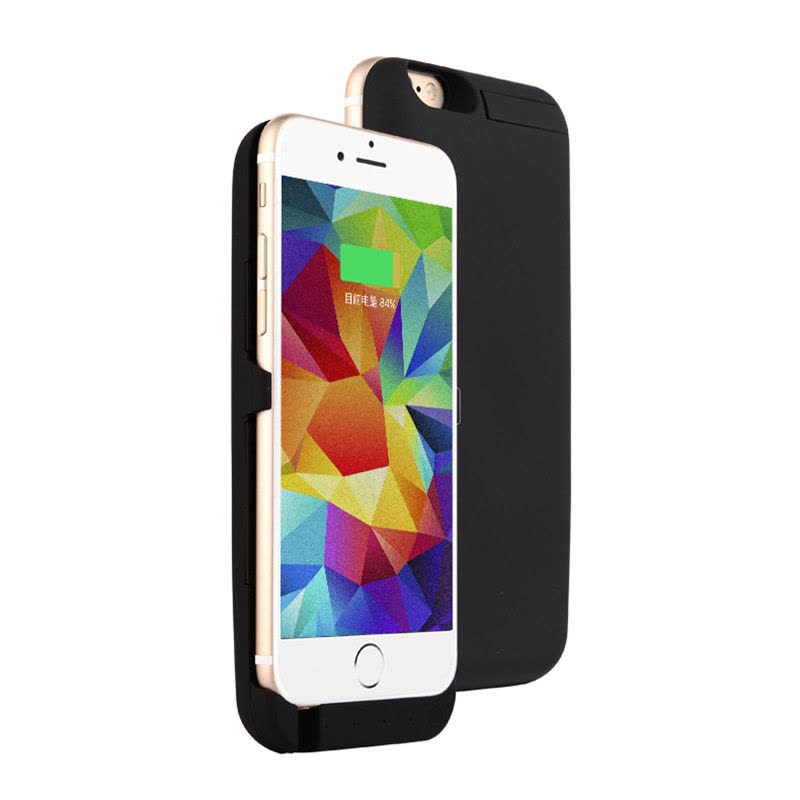 鸿伟科 iPhone6S plus背夹电池充电宝手机壳背夹式 苹果6plus移动电源5.5寸 5.5寸背夹-黑色图片