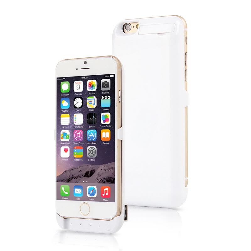 鸿伟科 iPhone6S plus背夹电池充电宝手机壳背夹式 苹果6plus移动电源5.5寸 5.5寸背夹-黑色图片