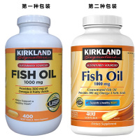 [海外购]Kirkland FISH OIL天然深海浓缩鱼油1000mg400粒 美国原装直邮