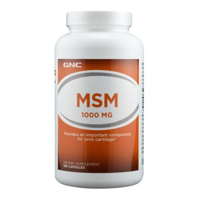 [海外购]GNC(健安喜) 有机硫MSM 1000mg 180粒 关节止痛保护关节 美国原装直邮