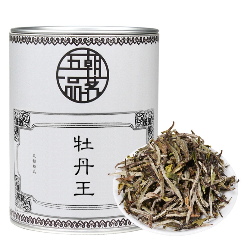 【中华特色】武夷山馆 五朝品茗（wuchaopinming） 福建白茶白牡丹茶叶牡丹王75g 华东