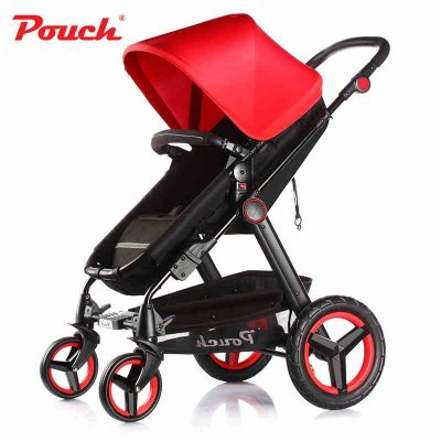 Pouch婴儿推车高景观婴儿车儿童车大轮可坐躺折叠宝宝bb手推车P69