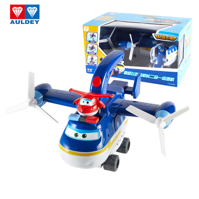 奥迪双钻超级飞侠7玩具套装国际机场场景大号男女孩儿童玩具 庞机长二合一巡逻机740834