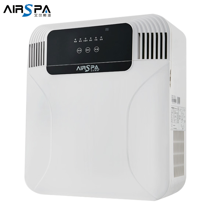 艾尔斯派（AIRSPA）空气净化器家用壁挂新风机新风系统除甲醛雾霾PM2.5简约型