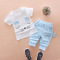 2019夏季新款童装男女中小儿童纯棉套装 婴童纯棉T恤两件套YYM201-月