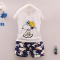 2019新款童装夏季婴童纯棉套装 男女中小童纯棉卡通背心两件套YYM018-月