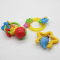 玛力玩具T9018 宝宝安抚牙胶摇铃益智玩具 婴幼健康益智玩具3个装 3个月以上