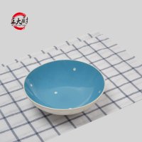 王大厨日韩式 陶瓷碗 泡面碗 大碗 汤碗 8英寸家用 微波炉餐具 大号面碗 单只蓝色CC-11002