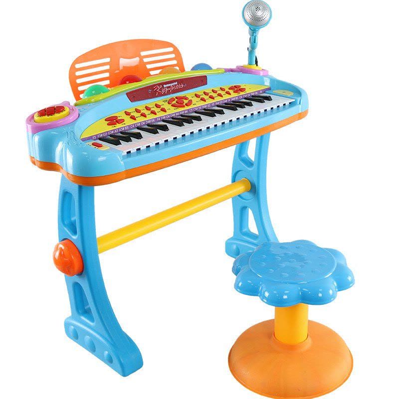 儿童电子琴带麦克风女孩钢琴1-3-6岁宝宝礼物早教益智玩具 【可爱粉】图片