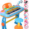 儿童电子琴带麦克风女孩钢琴1-3-6岁宝宝礼物早教益智玩具【天真蓝】