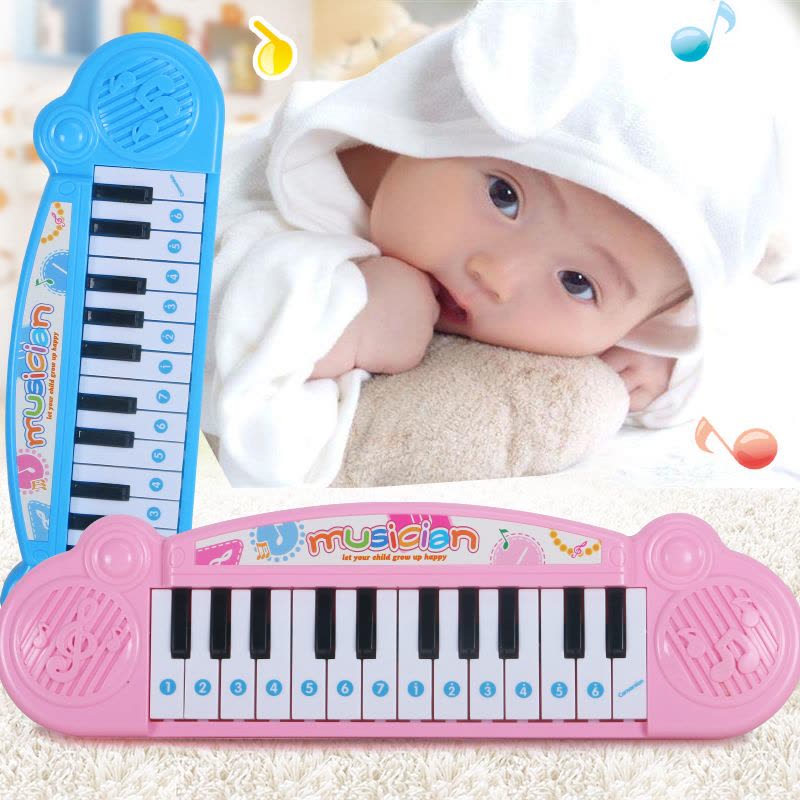 鑫乐（XinLe）儿童电子琴玩具儿童钢琴玩具 初学乐器益智玩具 启蒙早教玩具琴8814粉1图片